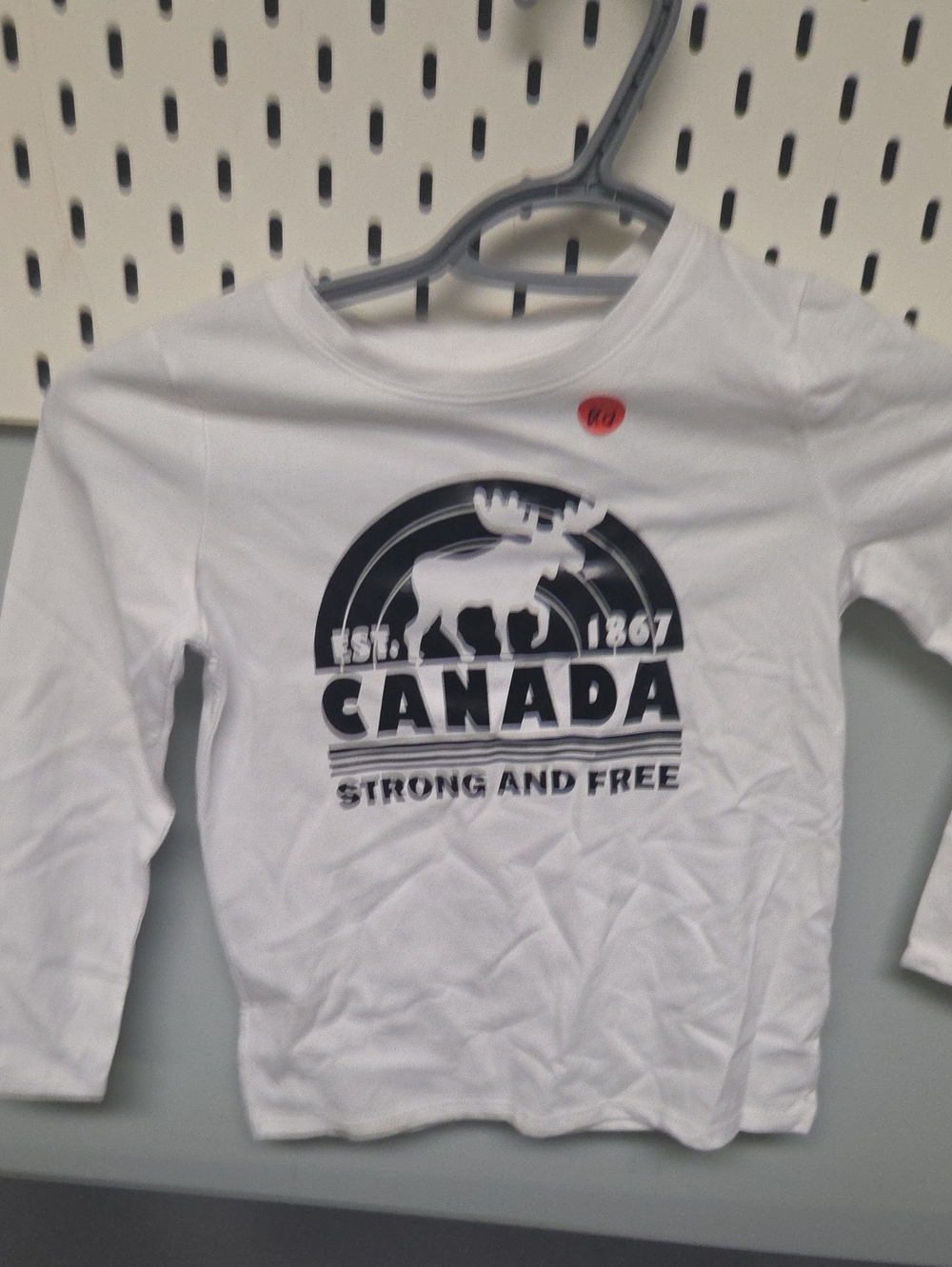 Cat & Jack White Long-Sleeve Canada Moose Graphic Tee
